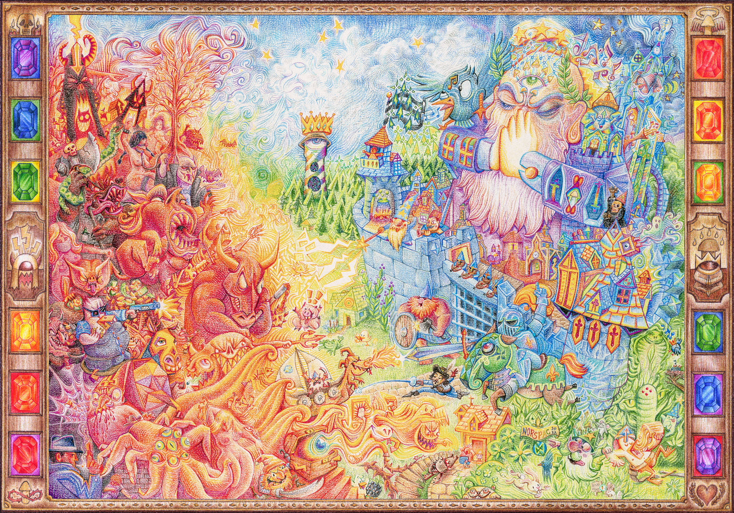 Rainbow War, 1000 pieces puzzle